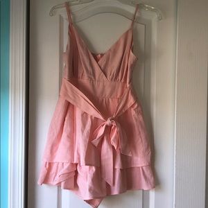 Peach Hello Molly Romper